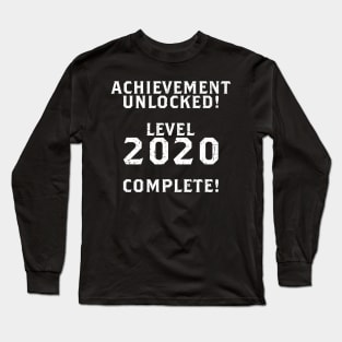 Funny Video Game 2020 New Years Achievement Unlocked Gaming Long Sleeve T-Shirt